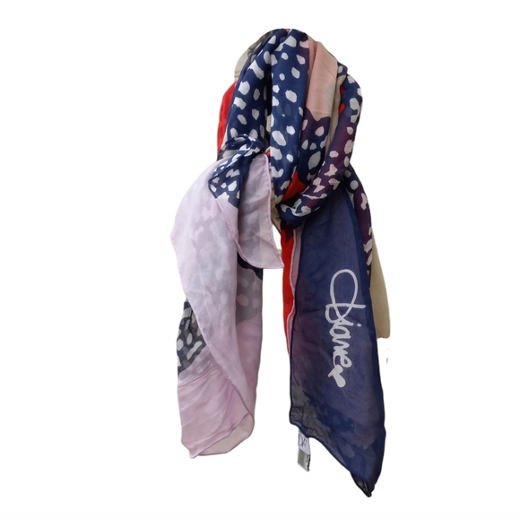 Diane Von Furstenberg Silk Scarf XL - Picture 1 of 2